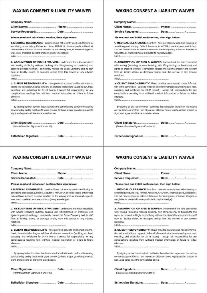 Waxing Consent & Liability Waiver preview